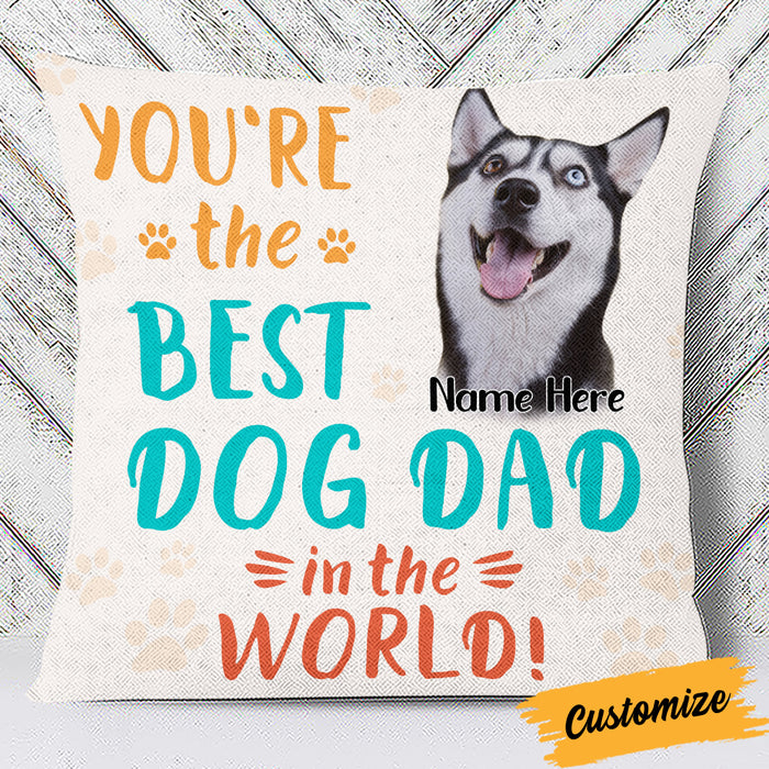 Personalized Dog Dad Photo Pillow DB68 23O19 1