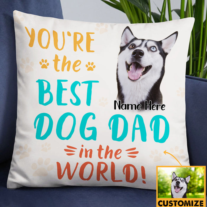 Personalized Dog Dad Photo Pillow DB68 23O19 1