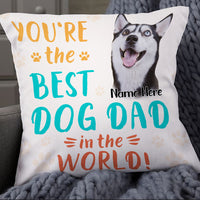 Personalized Dog Dad Photo Pillow DB68 23O19 thumb 1