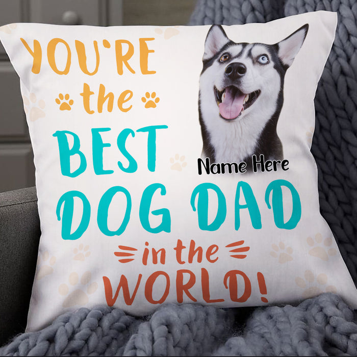 Personalized Dog Dad Photo Pillow DB68 23O19 1