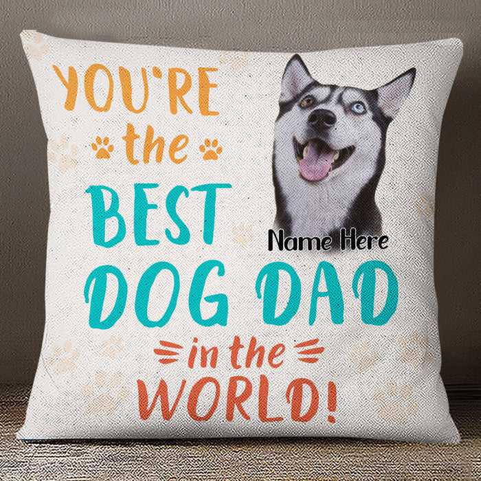 Personalized Dog Dad Photo Pillow DB68 23O19 1