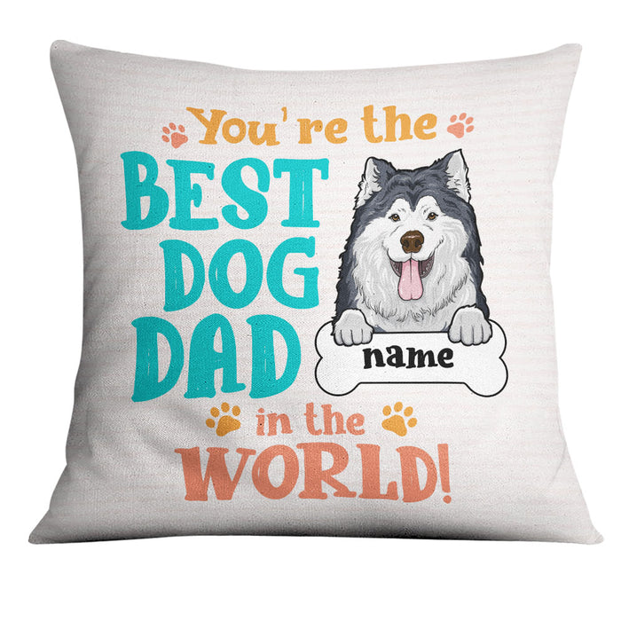 Personalized Dog Dad Pillow DB69 23O18 1
