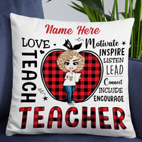 Personalized Proud Teacher Pillow DB72 85O57 thumb 1