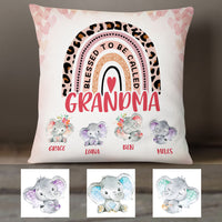 Personalized Blessed To Be Called Mom Grandma Kids Elephant Pillow DB71 85O36 thumb 1