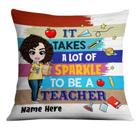 Personalized Proud Teacher A Lot Of Sparkle Pillow DB73 26O18 thumb 1