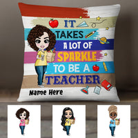 Personalized Proud Teacher A Lot Of Sparkle Pillow DB73 26O18 thumb 1