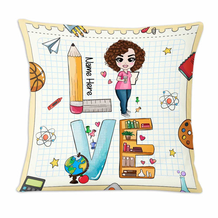 Personalized Proud Teacher Love Inspire Pillow DB76 95O47 1