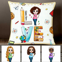 Personalized Proud Teacher Love Inspire Pillow DB76 95O47 thumb 1