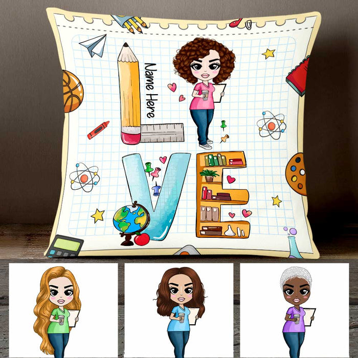 Personalized Proud Teacher Love Inspire Pillow DB76 95O47 1
