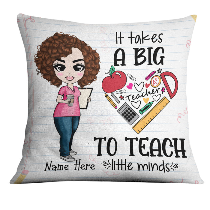 Personalized Proud Teacher Big Heart Pillow DB78 95O19 1