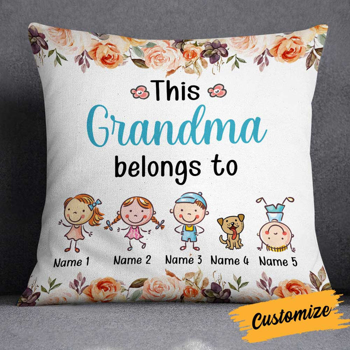 Personalized Grandma Belongs To Pillow DB73 87O34 1
