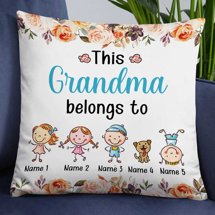 Personalized Grandma Belongs To Pillow DB73 87O34 1