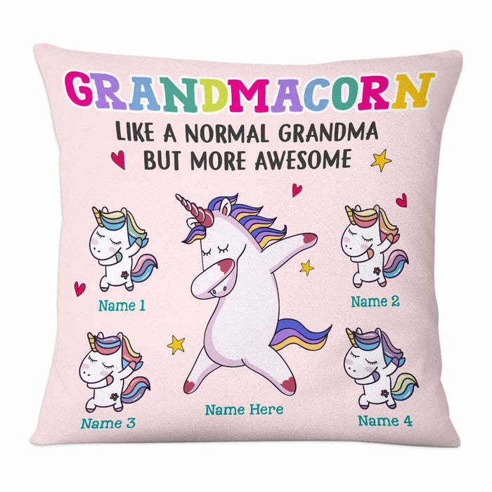 Personalized Mom Grandma Kids Unicorn Pillow DB73 81O58 1