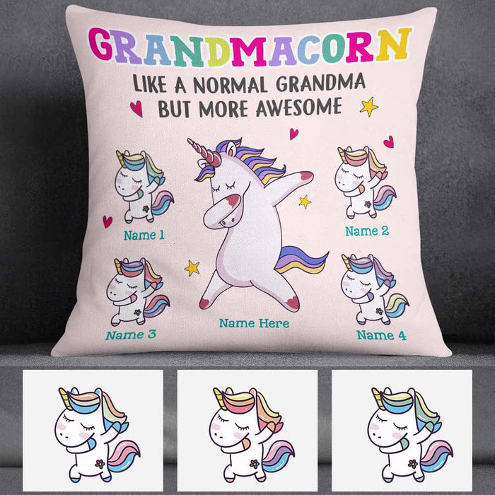 Personalized Mom Grandma Kids Unicorn Pillow DB73 81O58 1