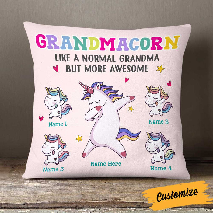 Personalized Mom Grandma Kids Unicorn Pillow DB73 81O58 1