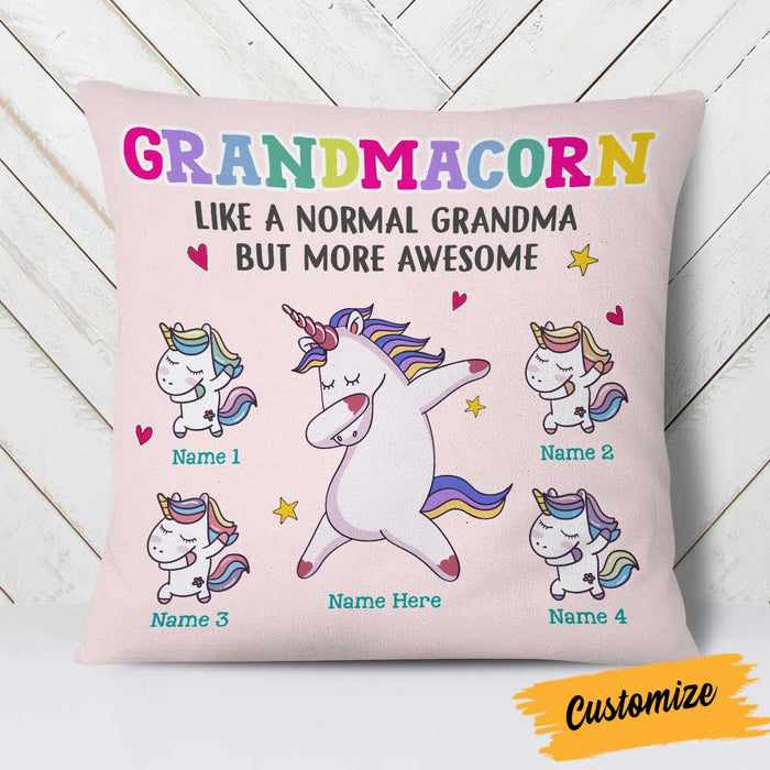 Personalized Mom Grandma Kids Unicorn Pillow DB73 81O58 1