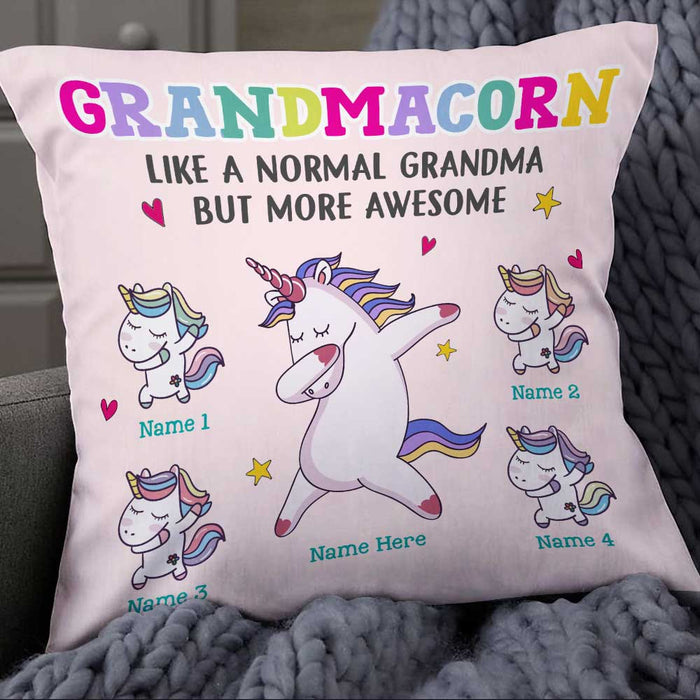 Personalized Mom Grandma Kids Unicorn Pillow DB73 81O58 1