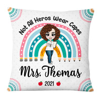 Personalized Proud Teacher Rainbow Pillow DB75 81O53 thumb 1
