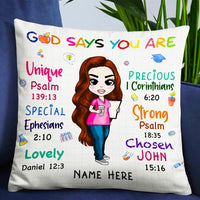 Personalized Proud Teacher You Are Pillow DB74 26O66 thumb 1