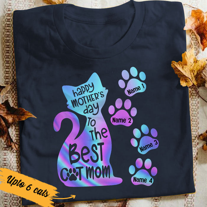 Personalized Cat Mom Happy Mother's Day T Shirt FB203 81O53 1