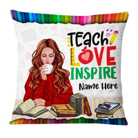 Personalized Proud Teacher Teach Inspire Pillow DB82 26O36 thumb 1