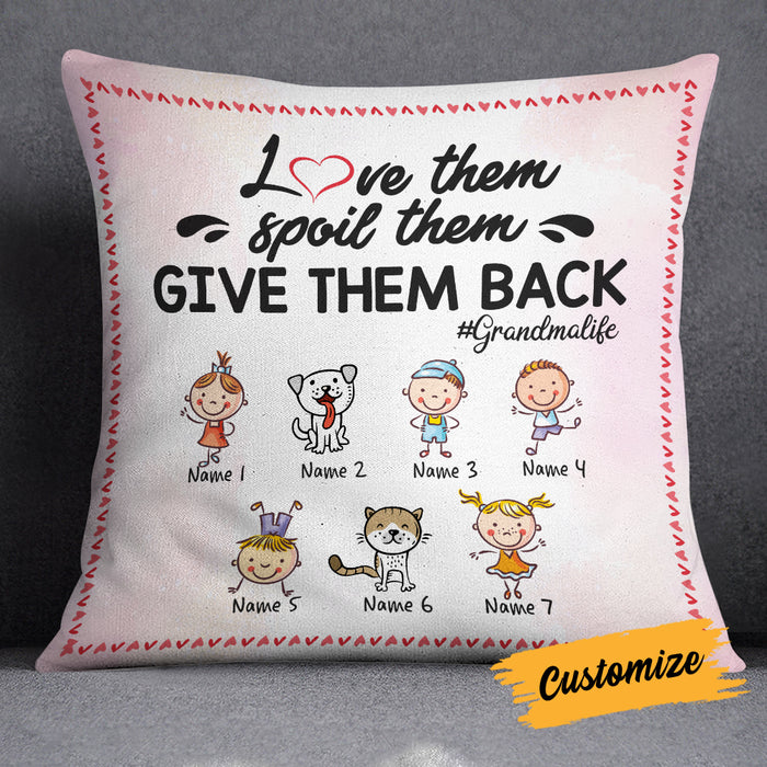 Personalized Mom Grandma Kids Pillow DB75 95O19 1