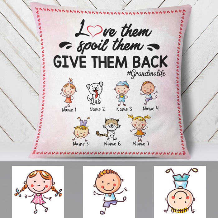 Personalized Mom Grandma Kids Pillow DB75 95O19 1