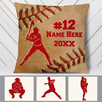 Personalized Love Baseball Player Pillow DB84 95O58 thumb 1
