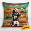 Personalized Love Baseball Player Life Lessons Pillow DB81 85O34 1