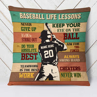 Personalized Love Baseball Player Life Lessons Pillow DB81 85O34 thumb 1