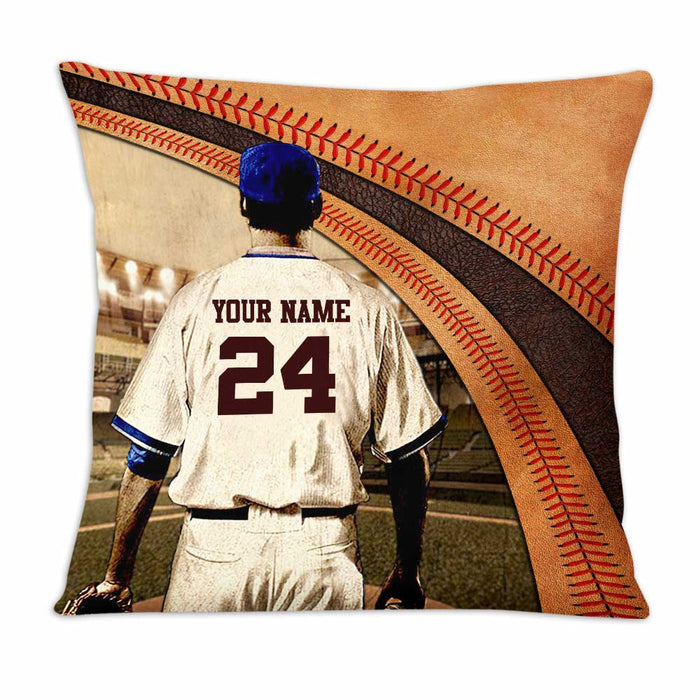 Personalized Love Baseball Player Pillow DB82 85O47 1