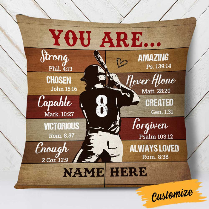 Personalized Love Baseball Player You Are Pillow DB83 85O57 1