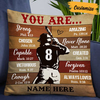 Personalized Love Baseball Player You Are Pillow DB83 85O57 thumb 1