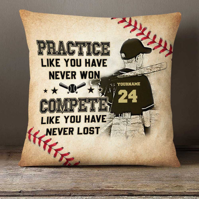 Personalized 2024 baseball pillow