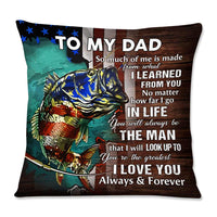 Personalized Fishing Dad Grandpa Pillow DB82 30O57 thumb 1