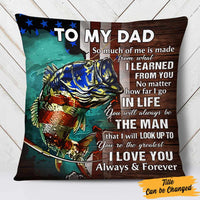 Personalized Fishing Dad Grandpa Pillow DB82 30O57 thumb 1