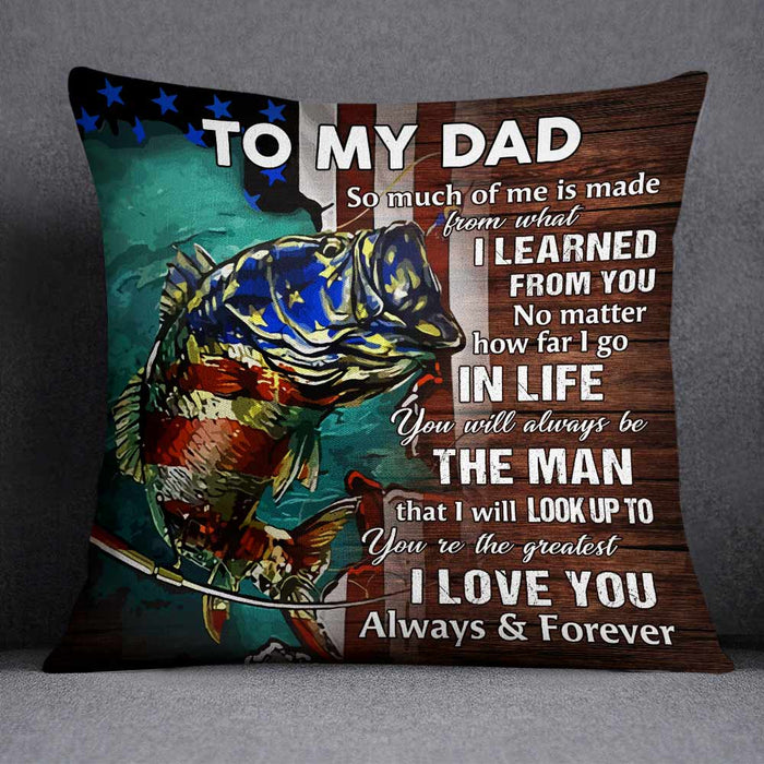 Personalized Fishing Dad Grandpa Pillow DB82 30O57 1