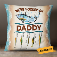 Personalized Fishing Dad Grandpa Pillow DB81 95O24 thumb 1