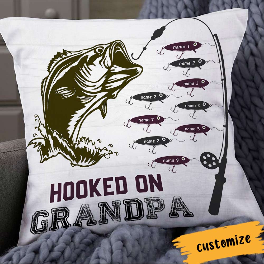 Personalized Fishing Dad Grandpa Pillow DB82 95O66