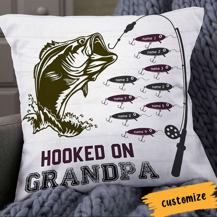 Personalized Fishing Dad Grandpa Pillow DB82 95O66 1
