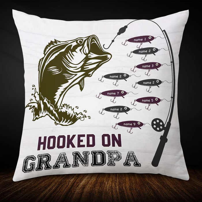 Personalized Fishing Dad Grandpa Pillow DB82 95O66 1