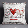 Personalized Love Peace Baseball Pillow DB93 26O18 1