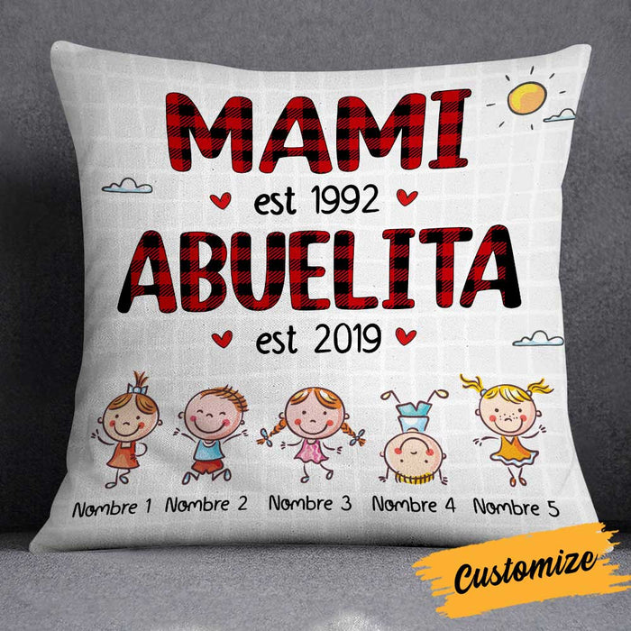 Personalized Mom Grandma Spanish Madre Abuela Pillow DB81 26O34 1