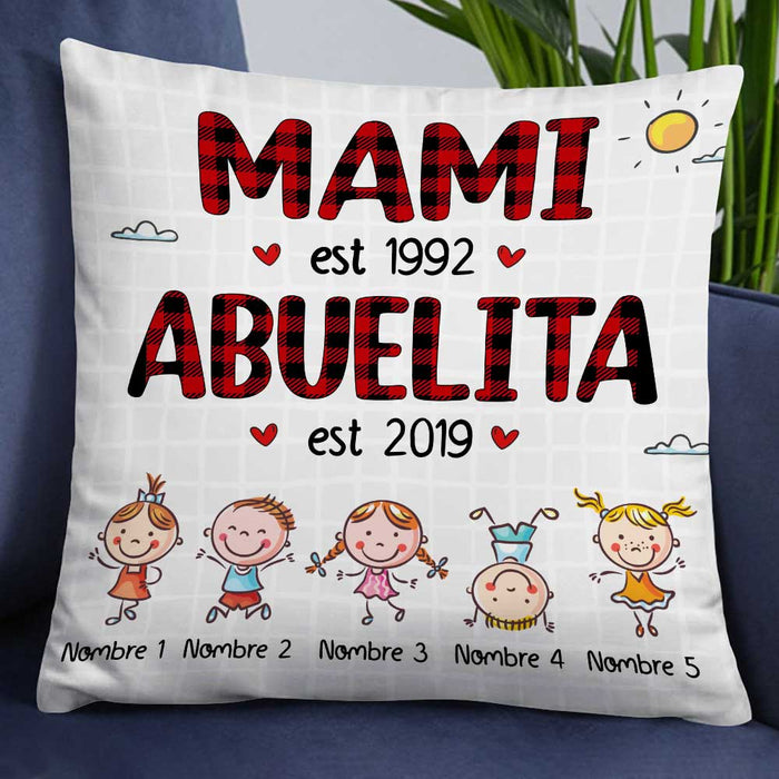 Personalized Mom Grandma Spanish Madre Abuela Pillow DB81 26O34 1
