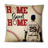 Personalized Love Baseball Home Sweet Home Pillow DB92 95O66 1