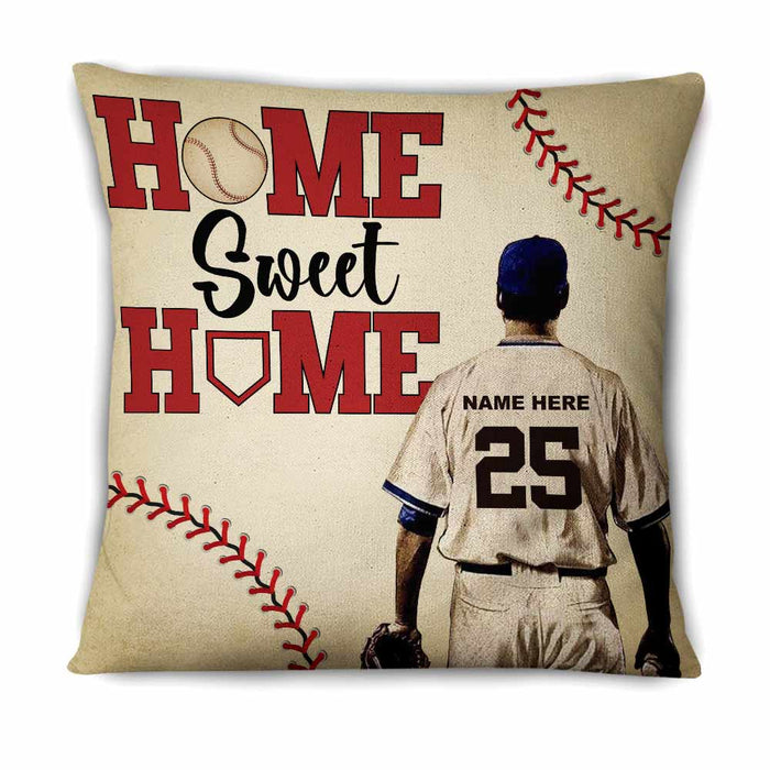 Personalized Love Baseball Home Sweet Home Pillow DB92 95O66 1