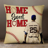 Personalized Love Baseball Home Sweet Home Pillow DB92 95O66 thumb 1