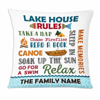 Personalized Lake House Rules Pillow DB103 95O47 thumb 1