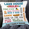 Personalized Lake House Rules Pillow DB103 95O47 1
