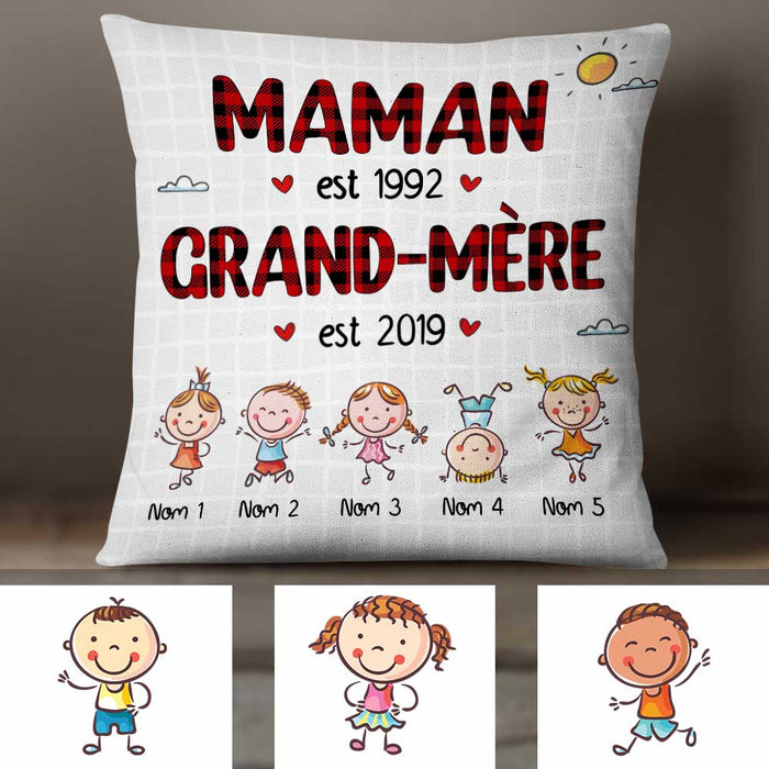 Personalized Mom Grandma French Maman Grand-mère Pillow DB92 26O34 1